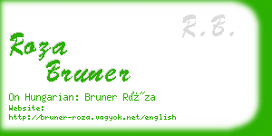 roza bruner business card